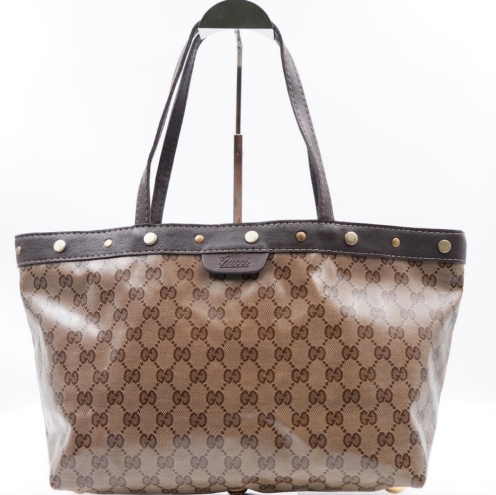 Gucci Brown Monogram Tote Bag